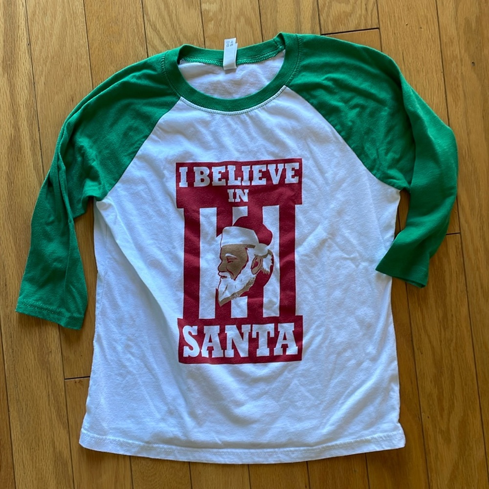 Large Child’s size I Believe In Santa Shirt